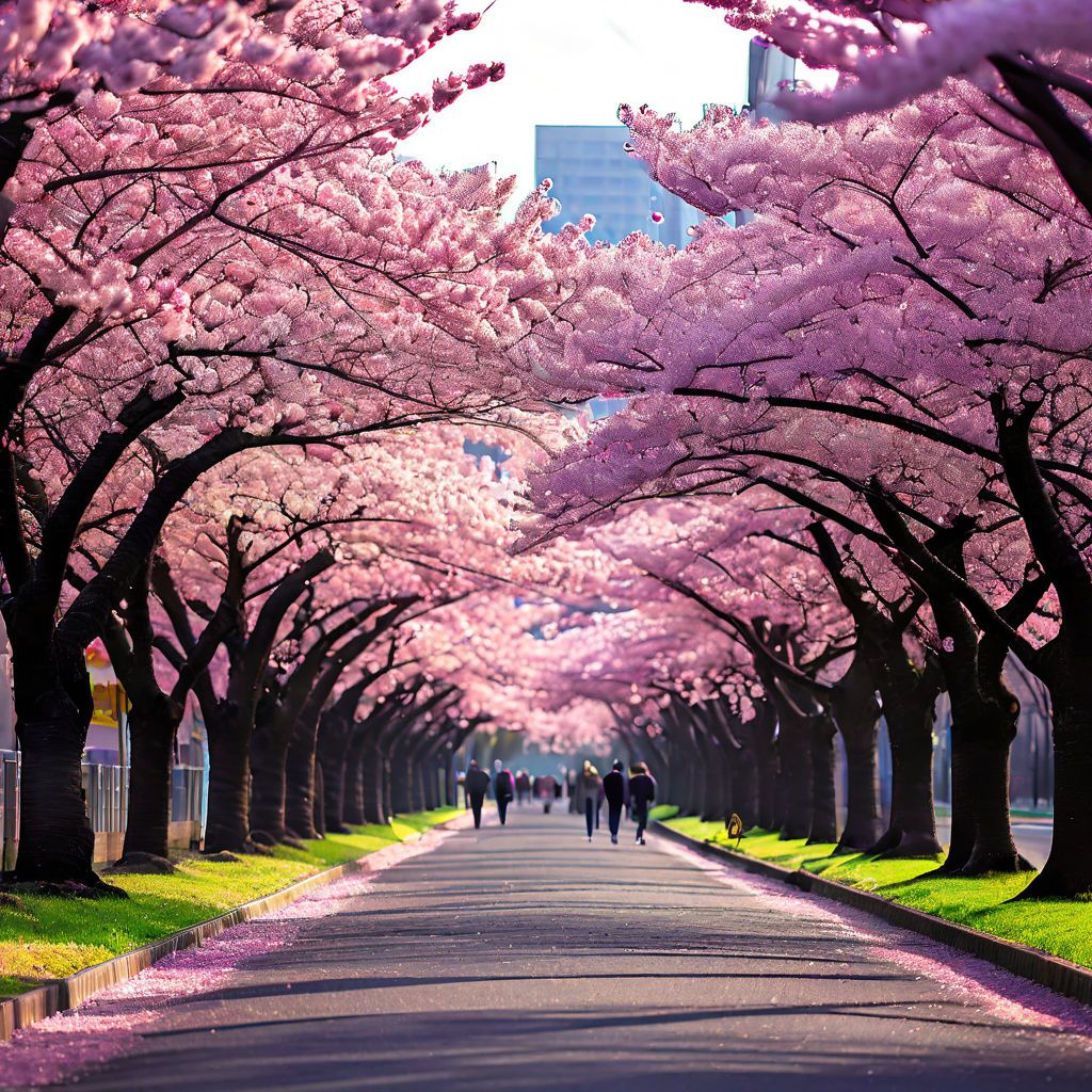 walking-along-the-cherry-blossom-road-to-work