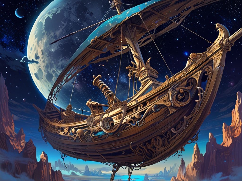 A_somberly_majestic_skeletal_space_gondola_its_bones_g_1