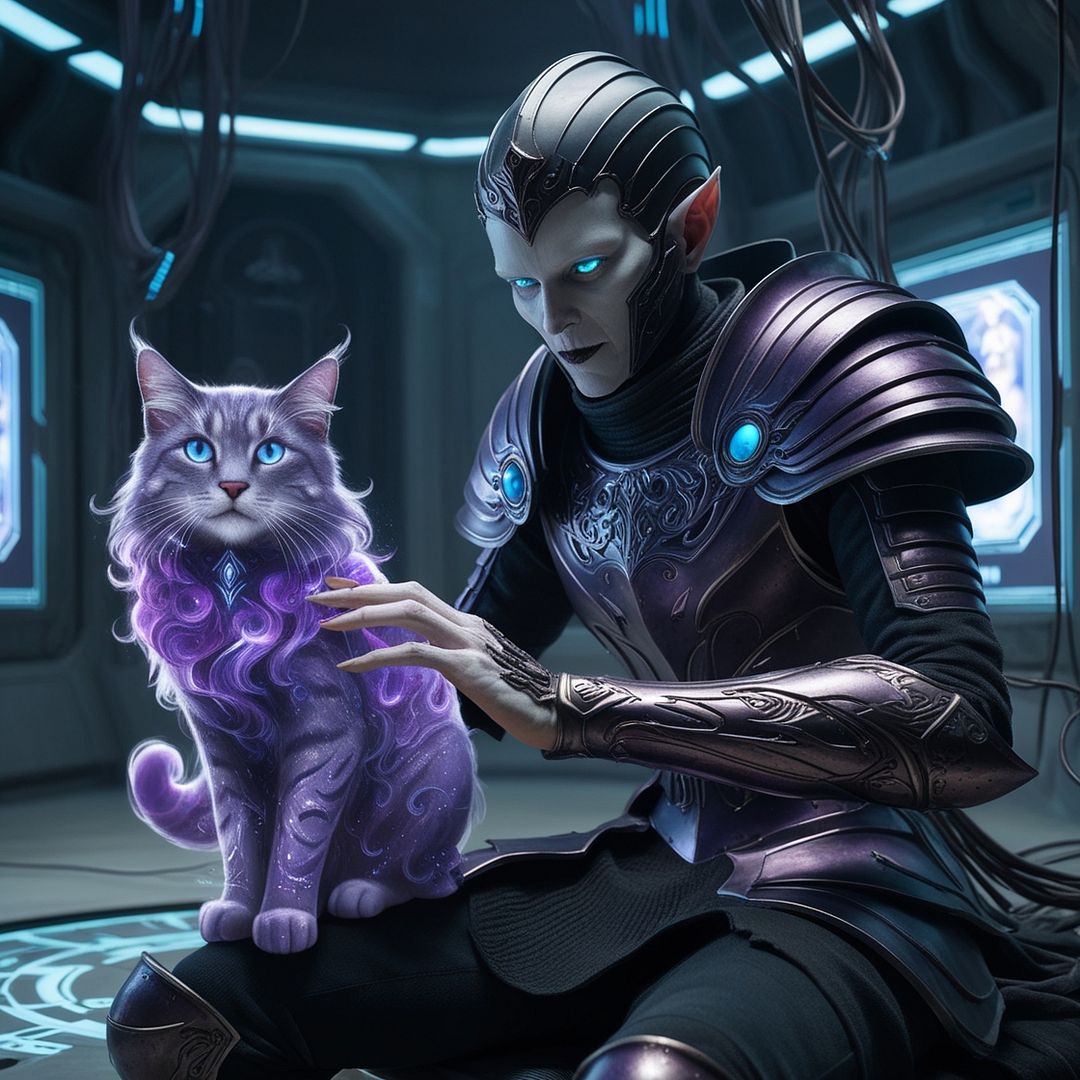 Dark templar and his cat