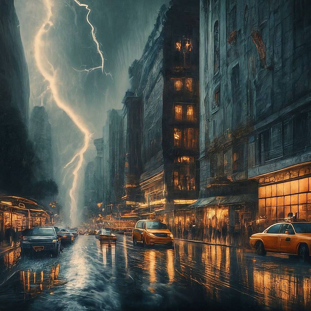 the storm of the big city ...