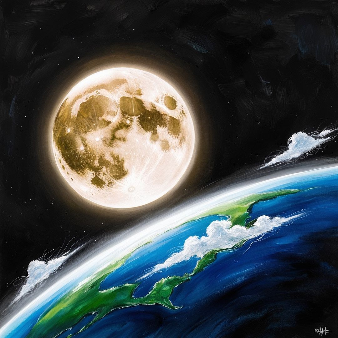 Moon & Earth