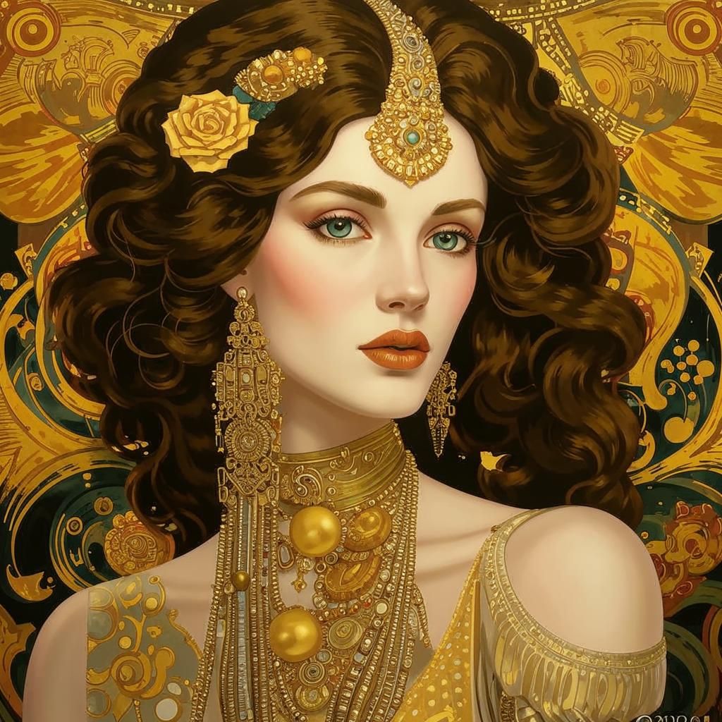 Maiden in gold