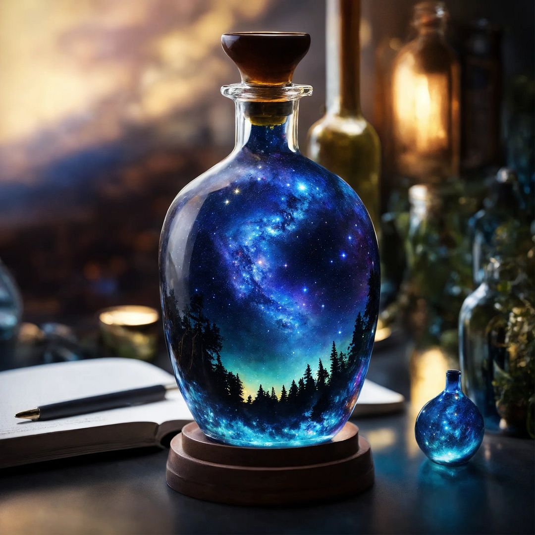 the galaxy contained within a bottle