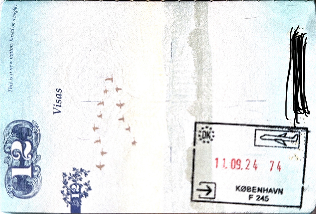 københavn (copenhagen) f 245 landing stamp_20240911