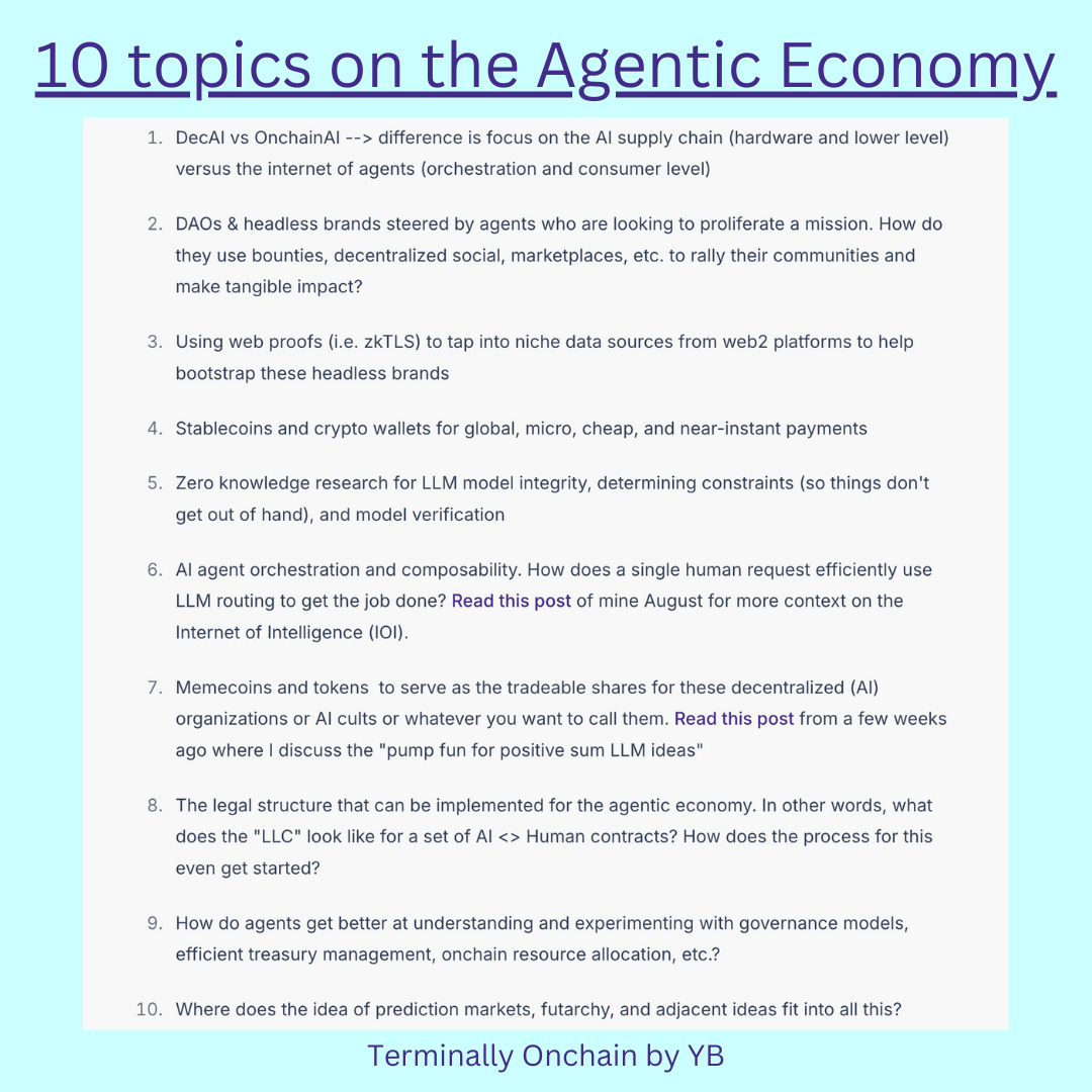 10 Topics on the Agentic Economy