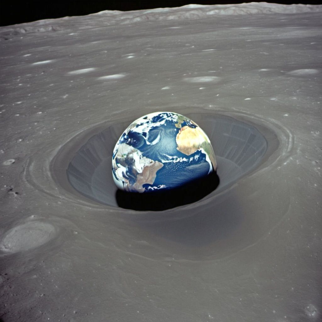 Earth on moon