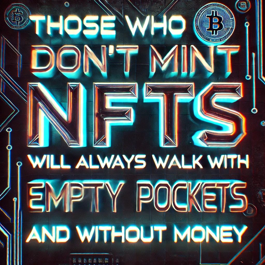 "Whoever doesn't mint NFT will always walk around with an empty pocket and no money"