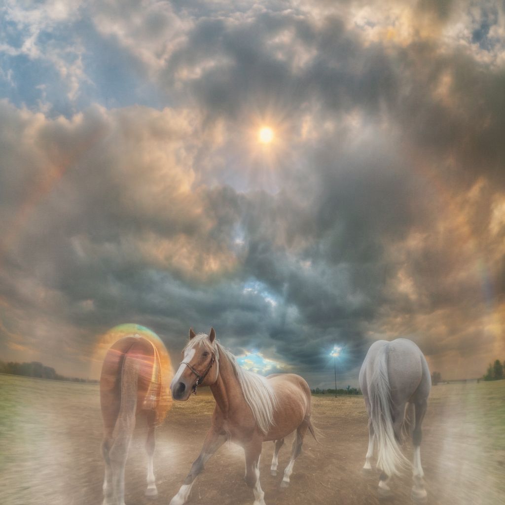 the-eyes-of-heavenly-abundance-gaze-upon-you-lucky-horse-bright-heavenly-light-shining-through-the--915693188