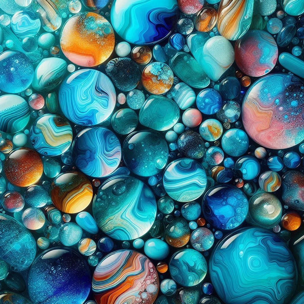 Colorful glass beads