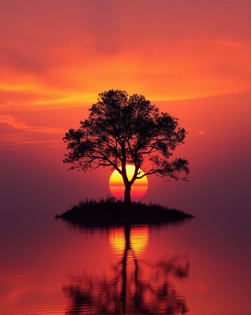 Sunrise and Tree