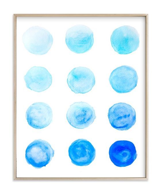 Calming Blue Watercolor Circles