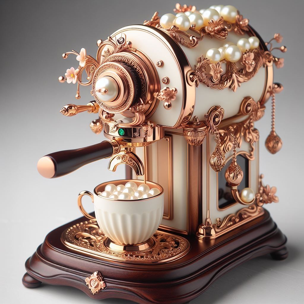 Pearly coffee machine