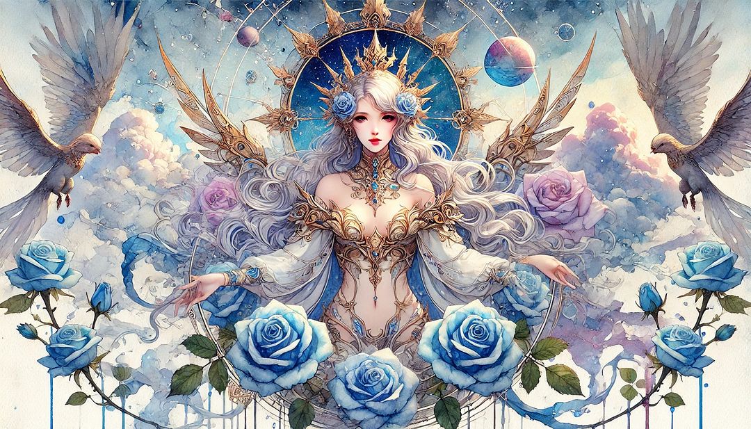 Goddess of the Blue Roses