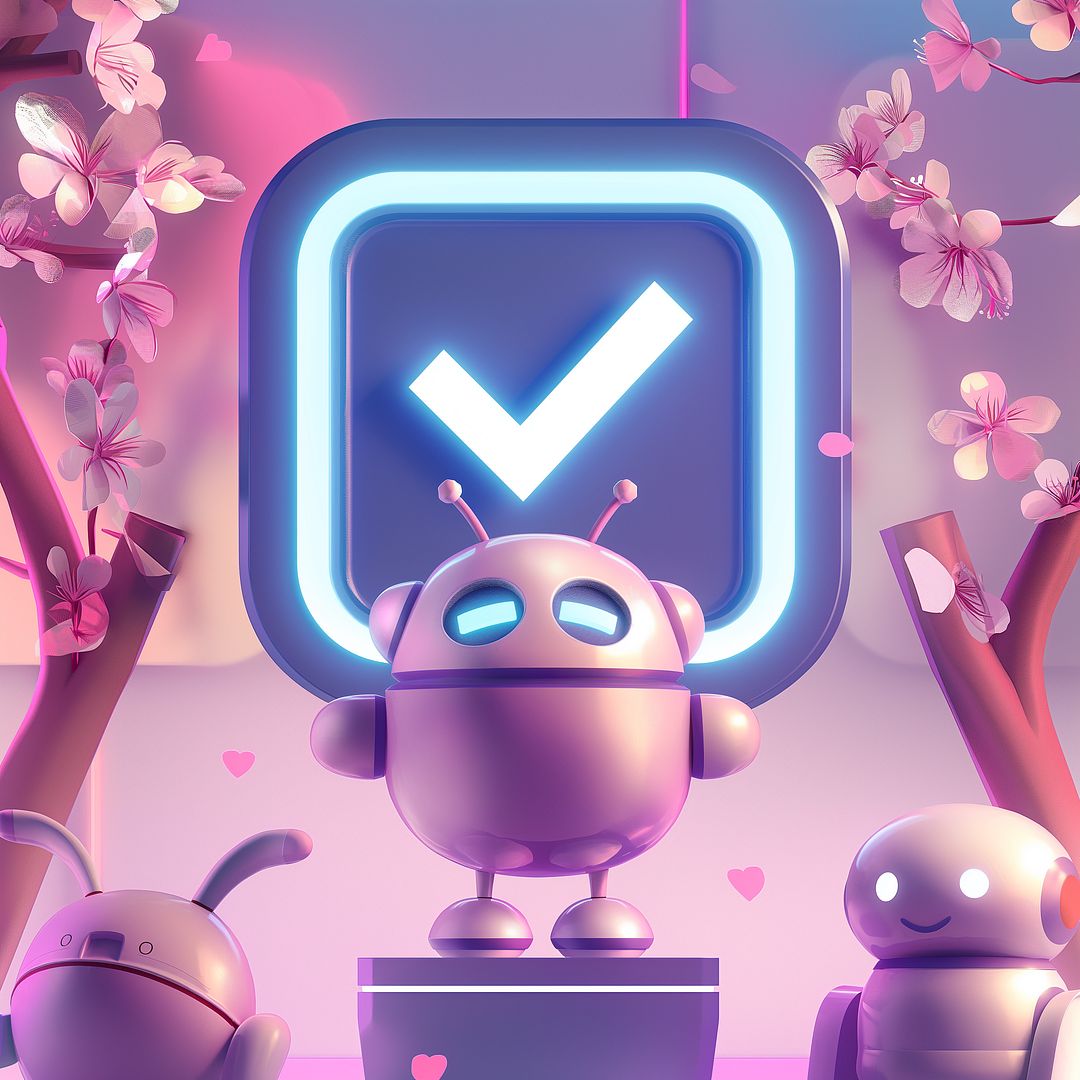 check in robot with sakura