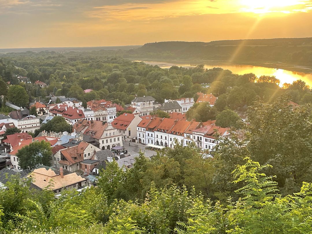 sunset in Kazimierz Dolny, Poland