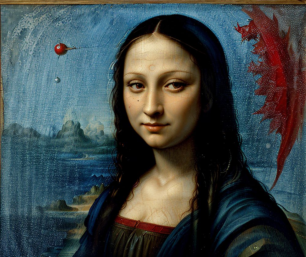 Enjoying life's beauty, like Mona Lisa's smile.