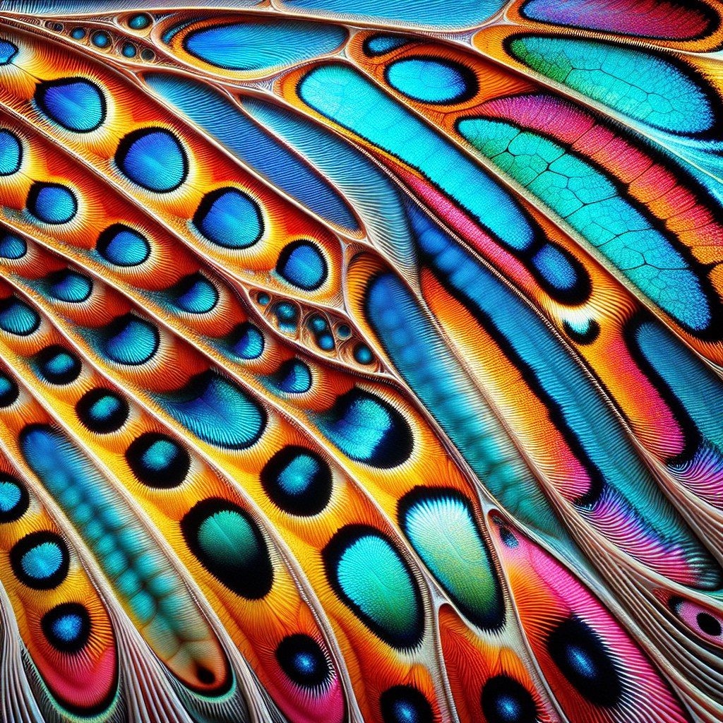 Butterfly wing in close-up