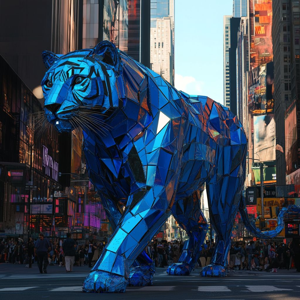 A blue tiger