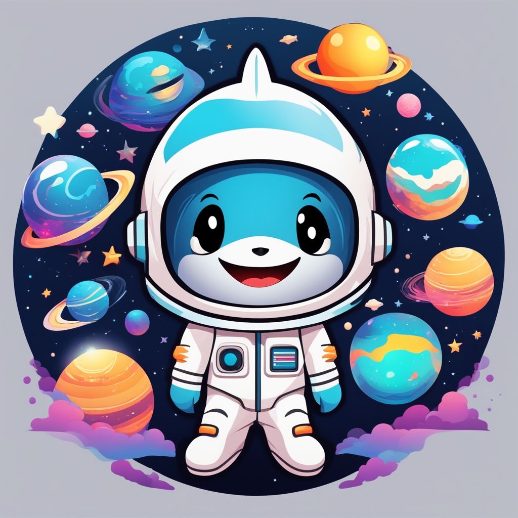 Smiling Little Shark #6 - Space Explorer