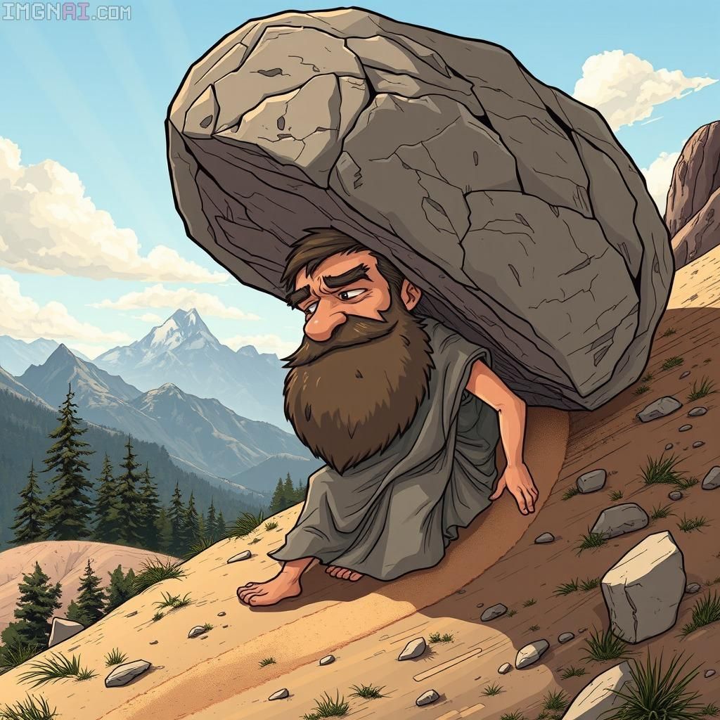 Sisyphus with a beard