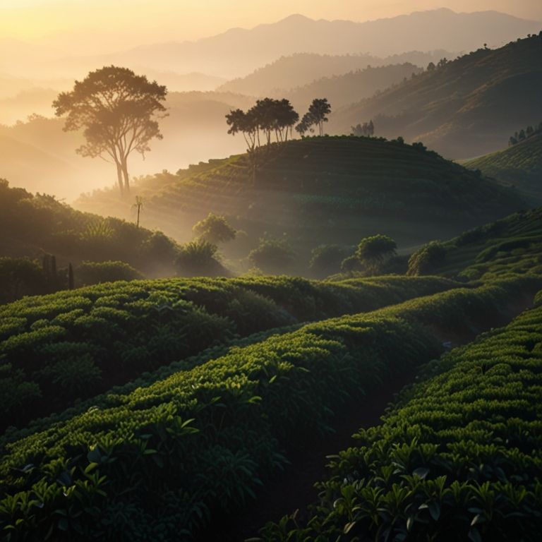 High mountain tea plantations