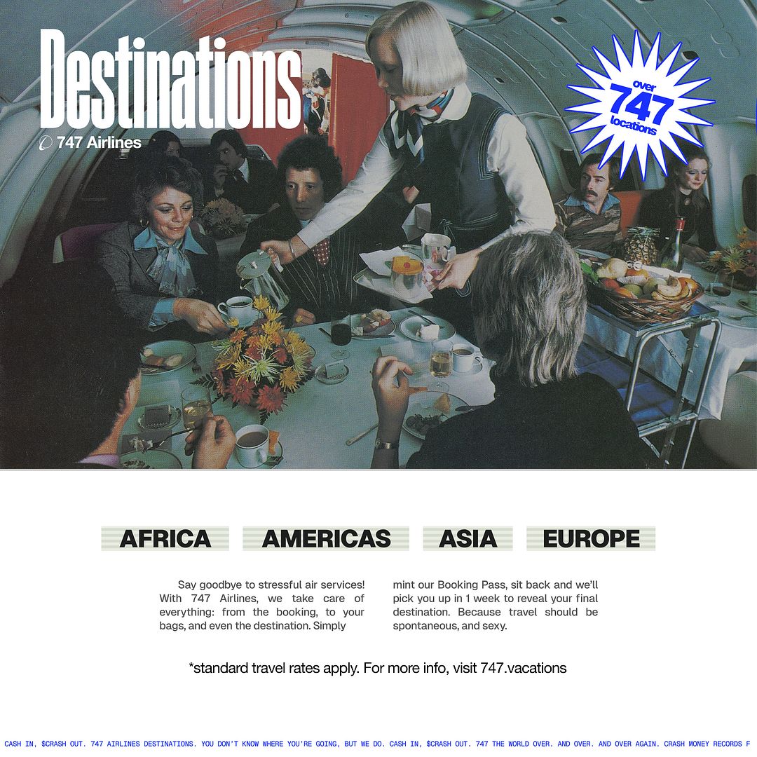 747 Airlines: Destinations Marketing Slip