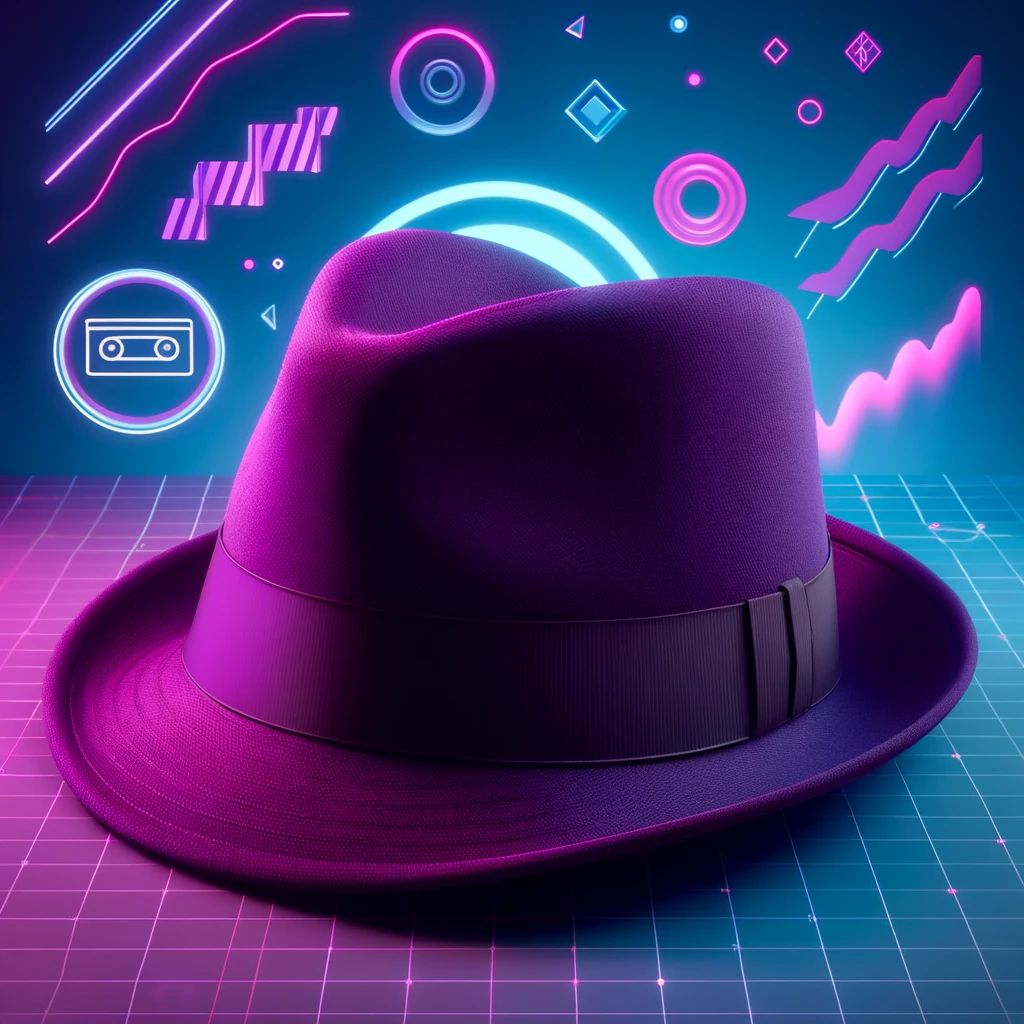 Purple DEGEN Fedora