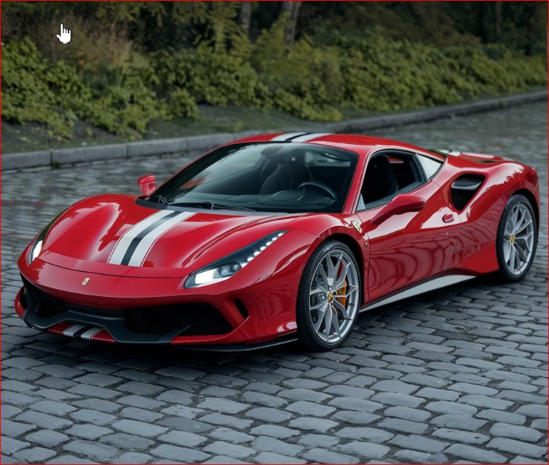 super car red