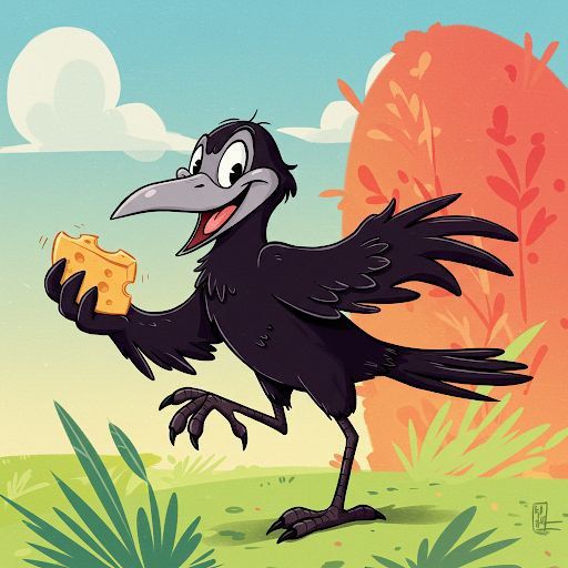 Crow and cheese