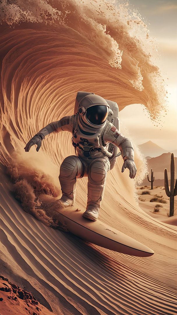 Astronaut In A Desert