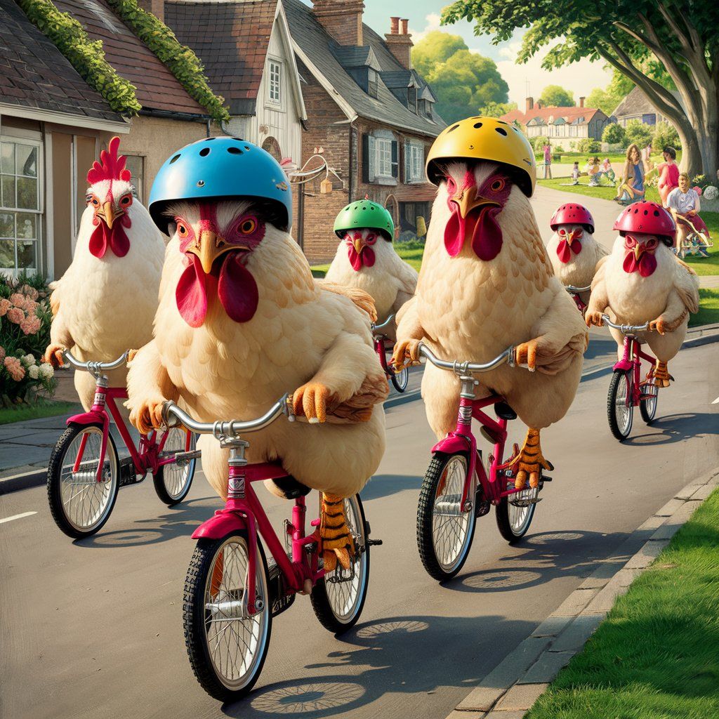 chick on bike