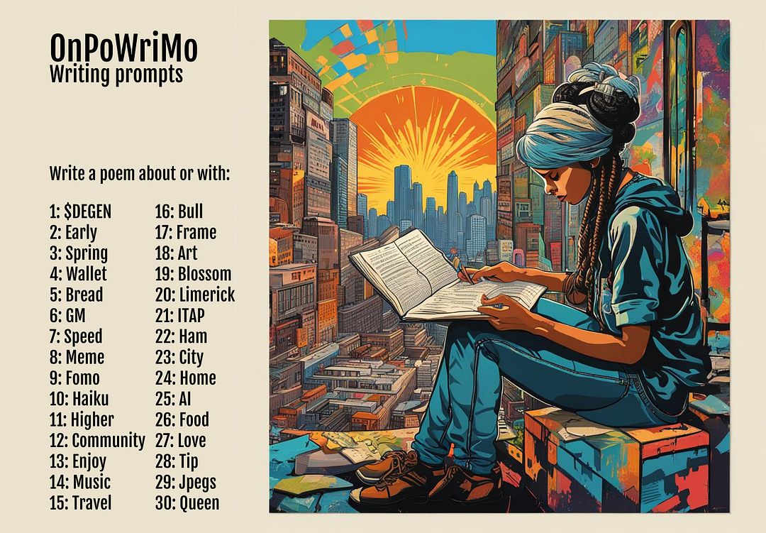 OnPoWriMo Writing prompts