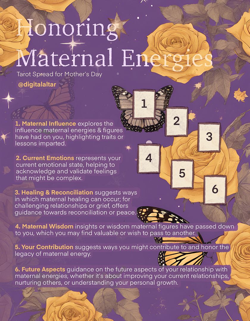 Honoring Maternal Energies Tarot Spread