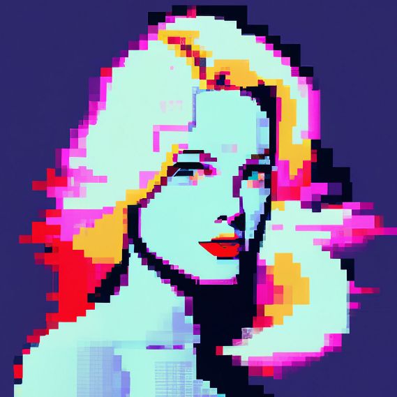 8-bit blonde girl