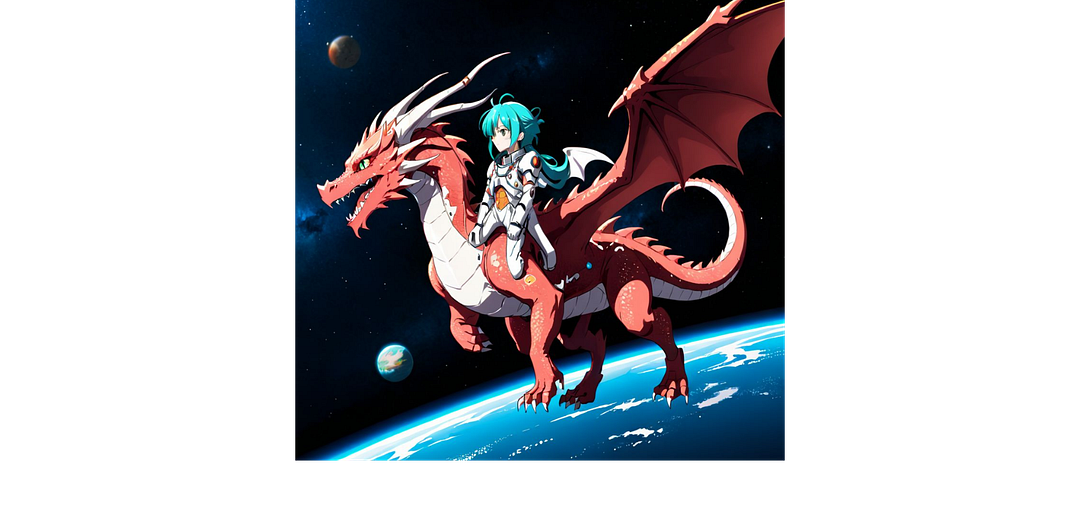 A dragon in space