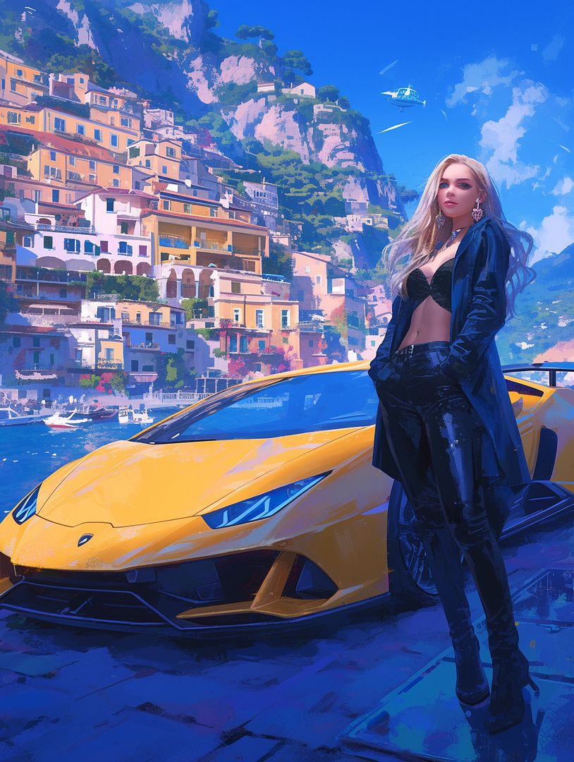 Lamborghini, hot girl