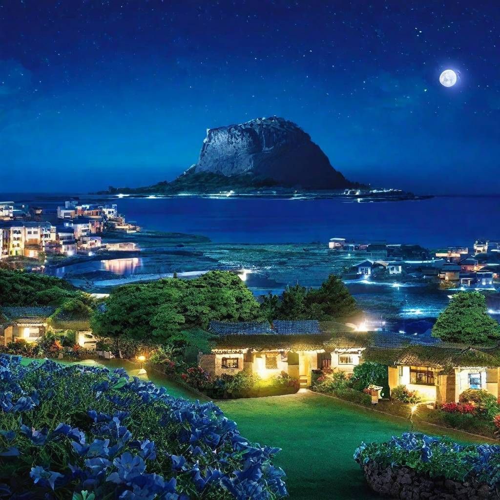 Night view of Jeju