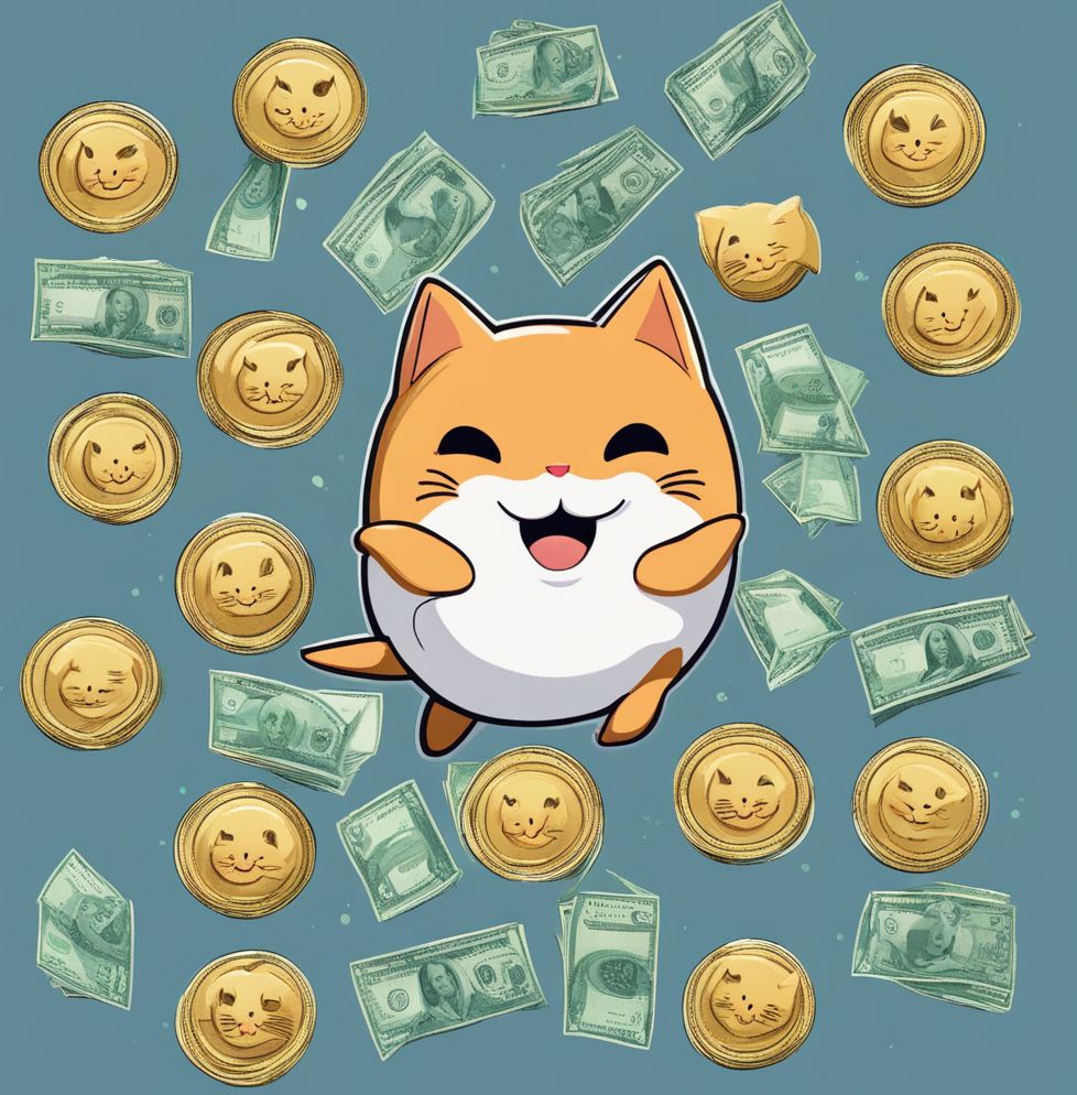 Cat with Dollars