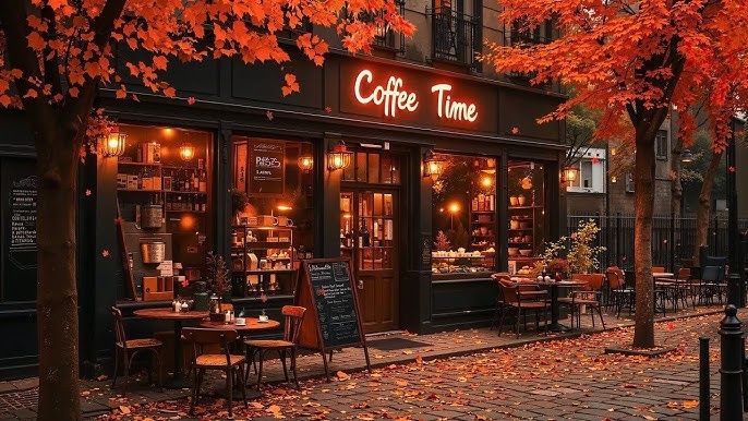 A small café on a quiet street