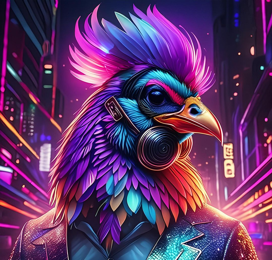 A disco chicken that has no chill