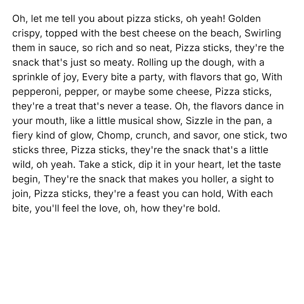 Pizza sticks