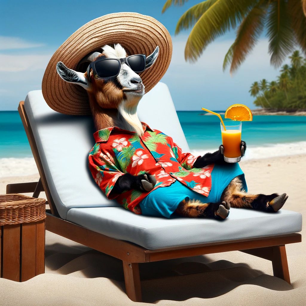 Goat on vacation