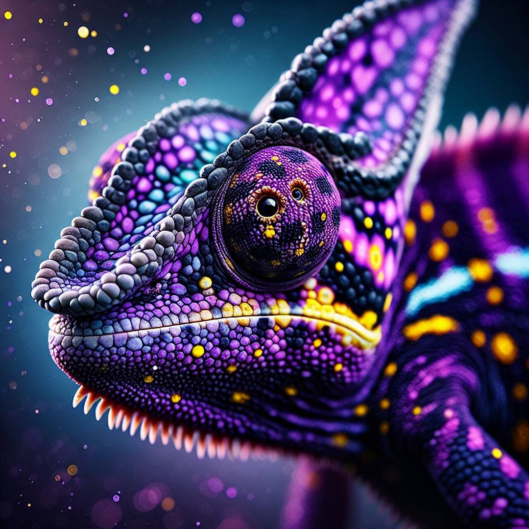 Neon chameleon