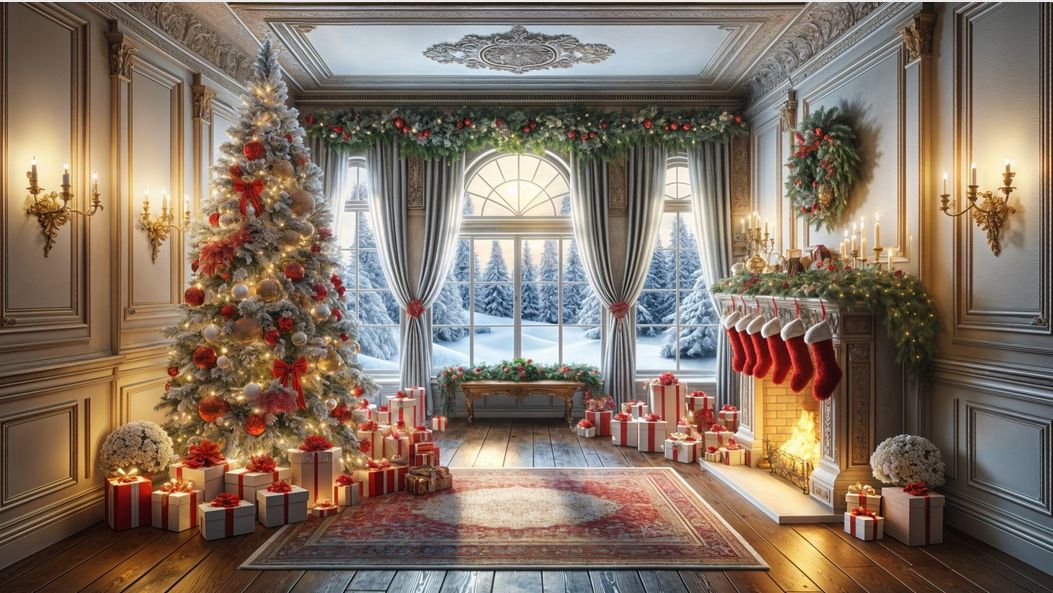 Enchanting Christmas Living Room