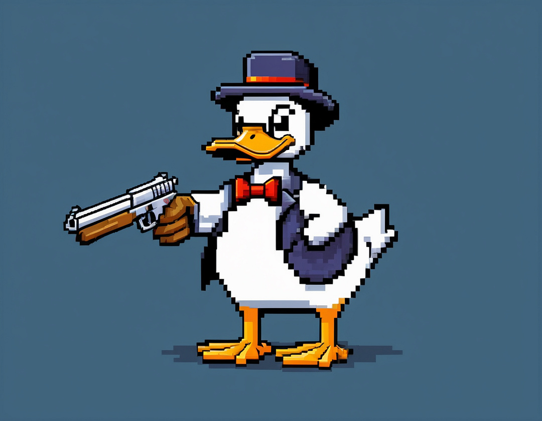 duck with a gun