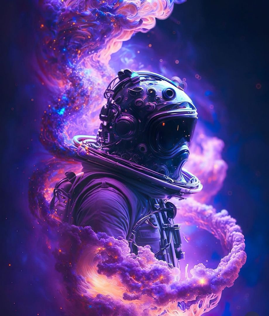 Purple astronaut