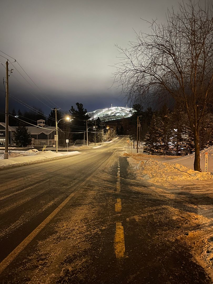 Mountain at night