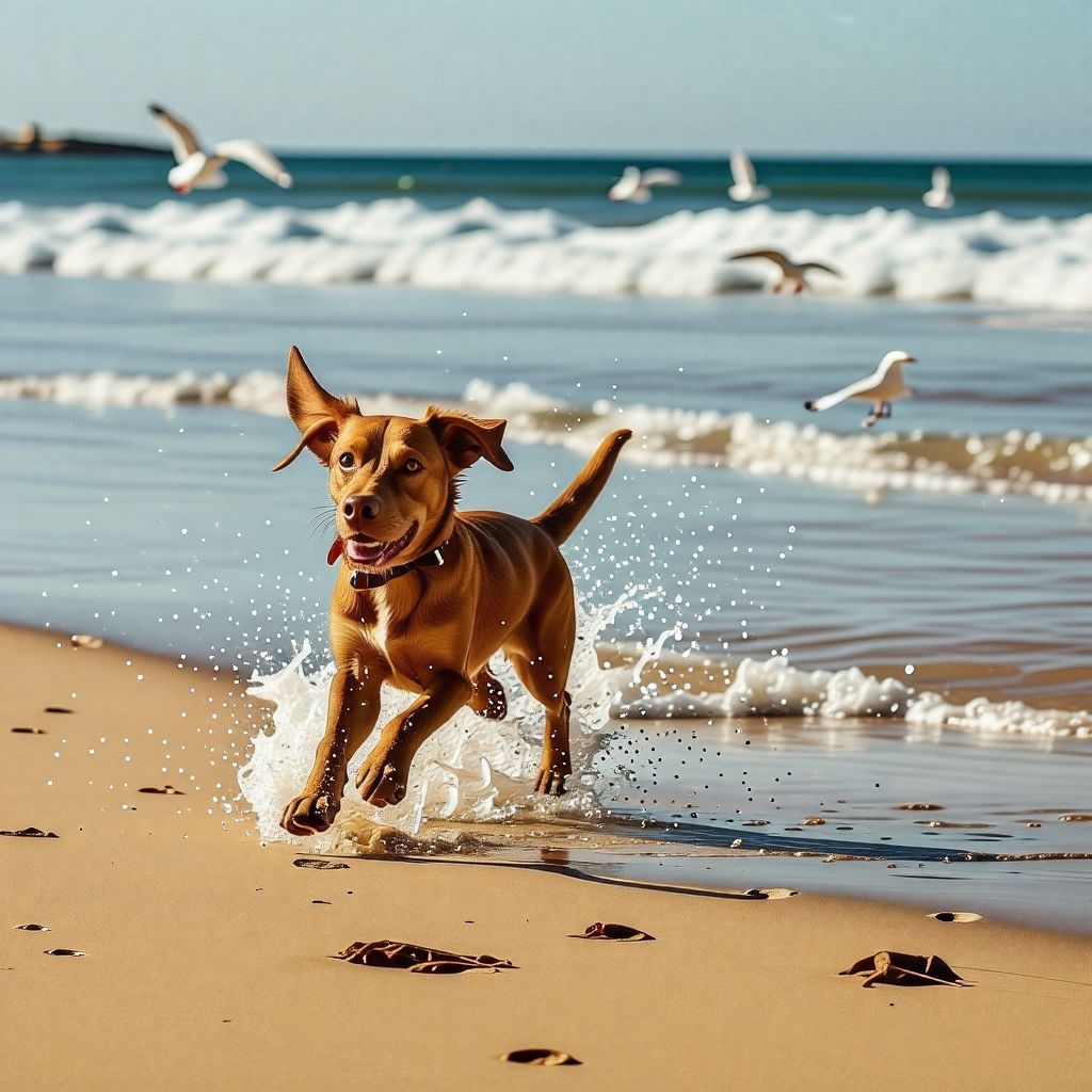 강아지도 시원한 여름을 기대합니다. Dogs also look forward to a cool summer.