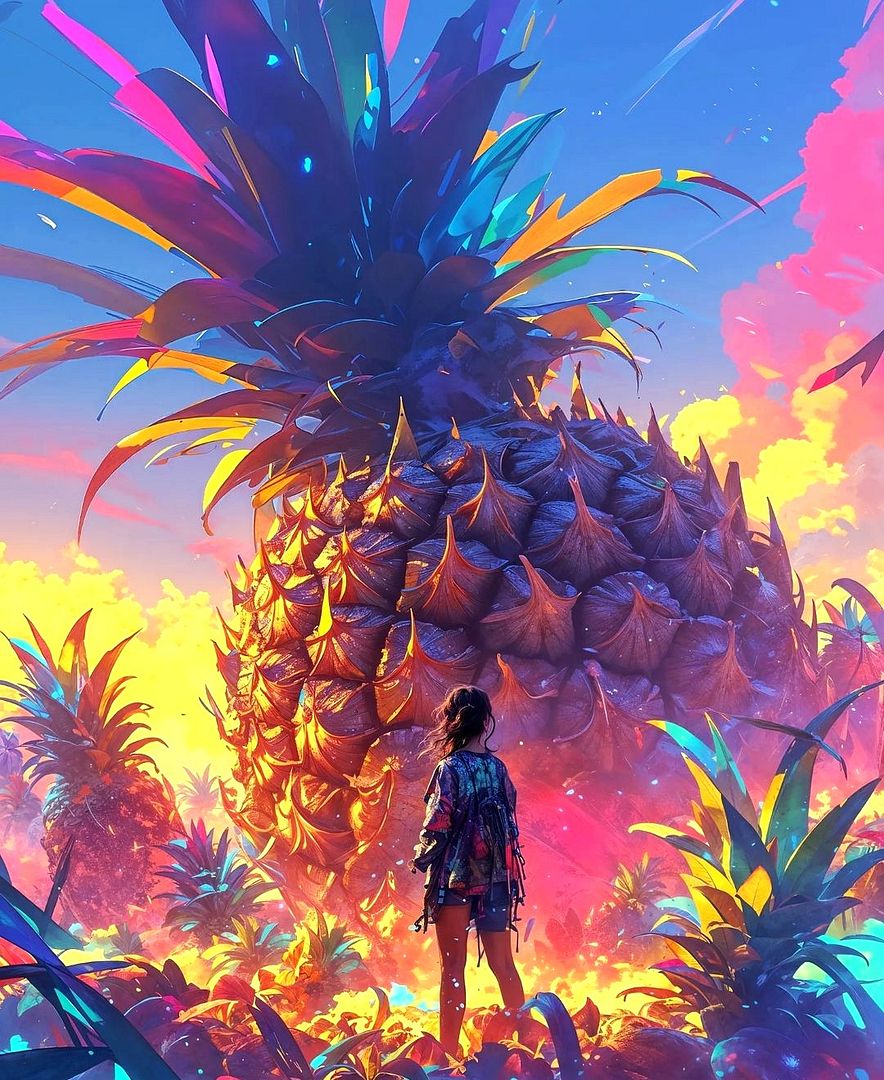 Selene in the world of pineapples.680