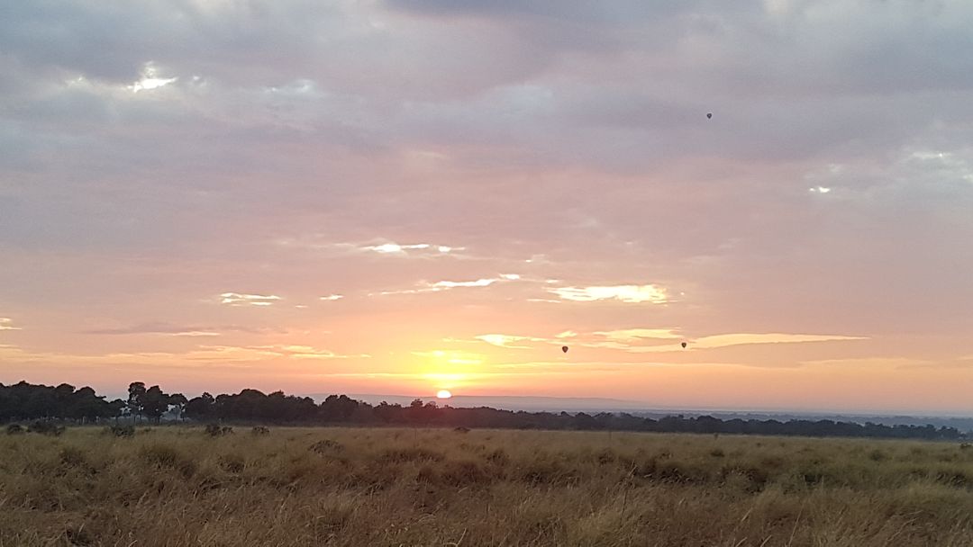 Sunset of Masai Mara in Africa